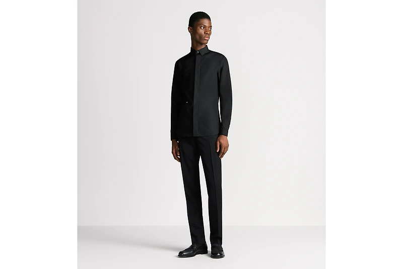 Shirt with Gold Bee Embroidery