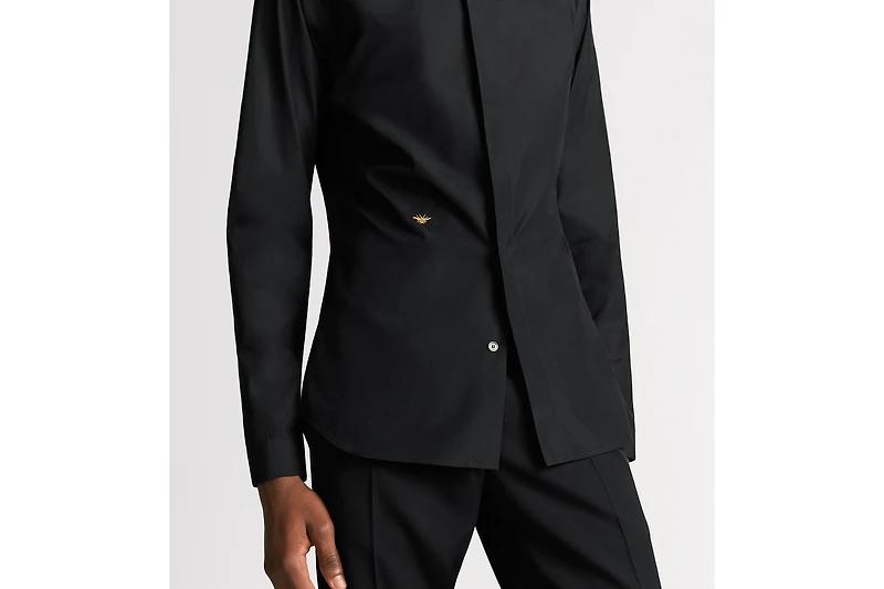 Shirt with Gold Bee Embroidery