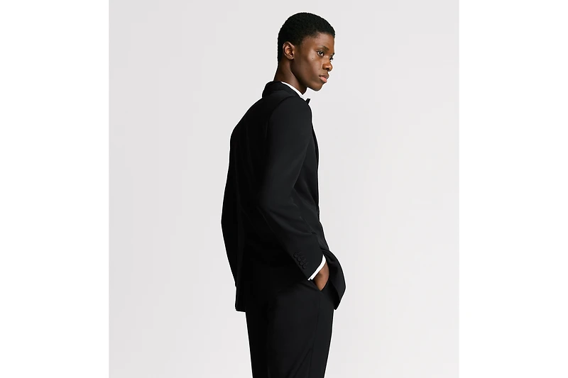 Jacket with Dior Oblique Asymmetric Shawl Collar