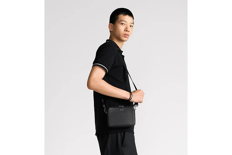 CD Icon Zipped Pouch with Strap