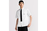 Short-Sleeved Shirt with Christian Dior Couture Lily of the Valley Embroidery