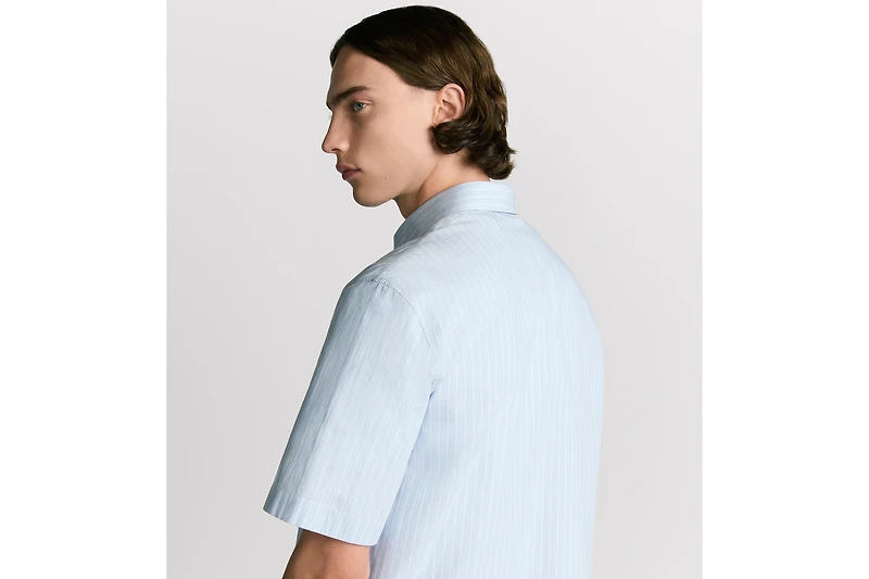 Short-Sleeved Shirt with Christian Dior Couture Lily of the Valley Embroidery