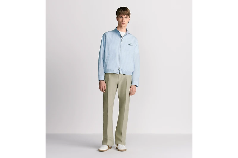 Zipped Shirt with Christian Dior Couture Lily of the Valley Embroidery