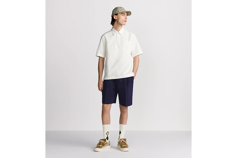 Polo Shirt with CD Diamond Embroidery