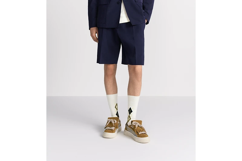 Bermuda Shorts with CD Diamond Embroidery