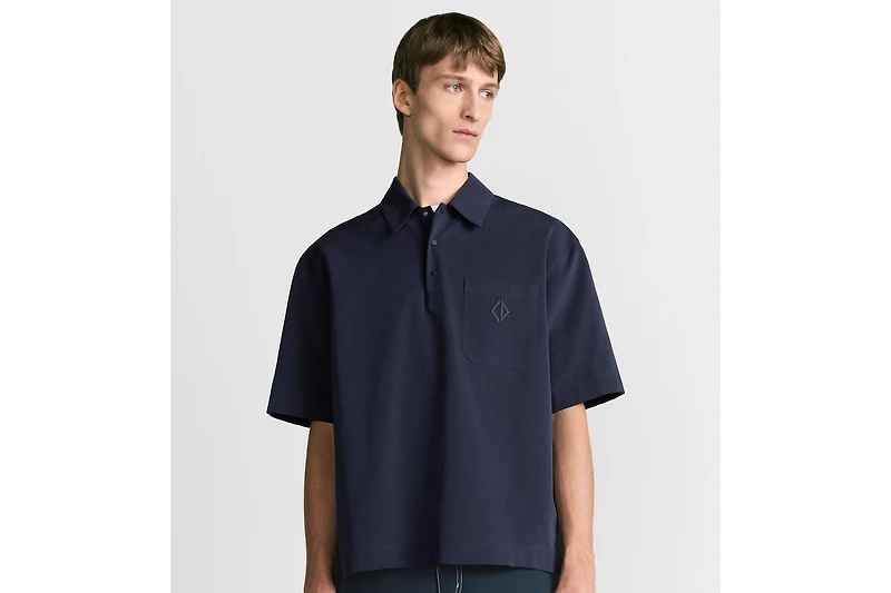 Polo Shirt with CD Diamond Embroidery