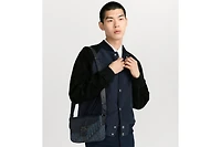 Small Saddle Messenger Bag with Flap