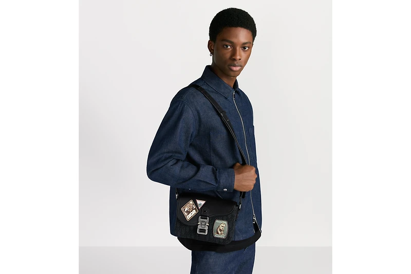 Small Saddle Messenger Bag with Flap