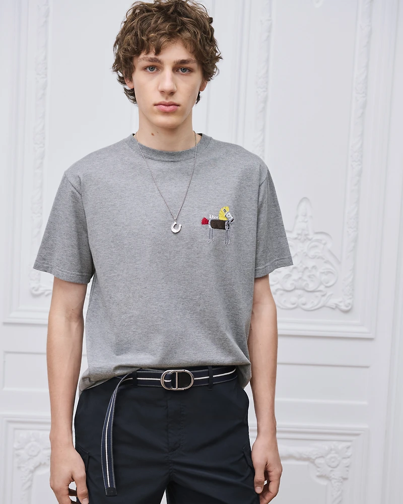 T-Shirt with Horse Embroidery