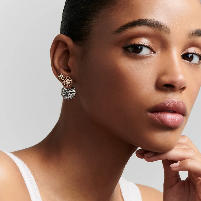 Rose des Vents and Étoile des Vents Single Earring