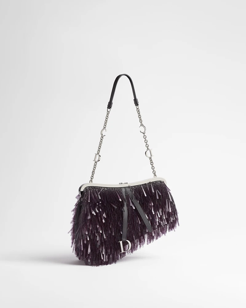 Small Saddle Night Bag with Chain