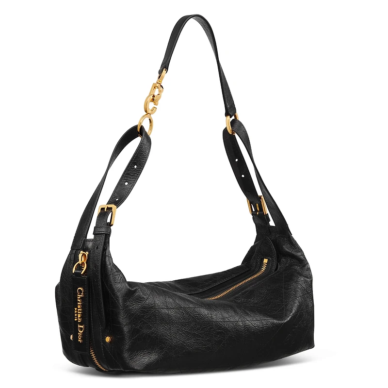 Medium D-Journey Bag in Crinkled Calfskin