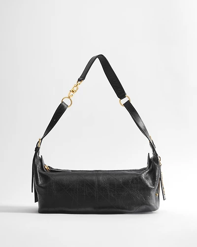 Medium D-Journey Bag in Crinkled Calfskin