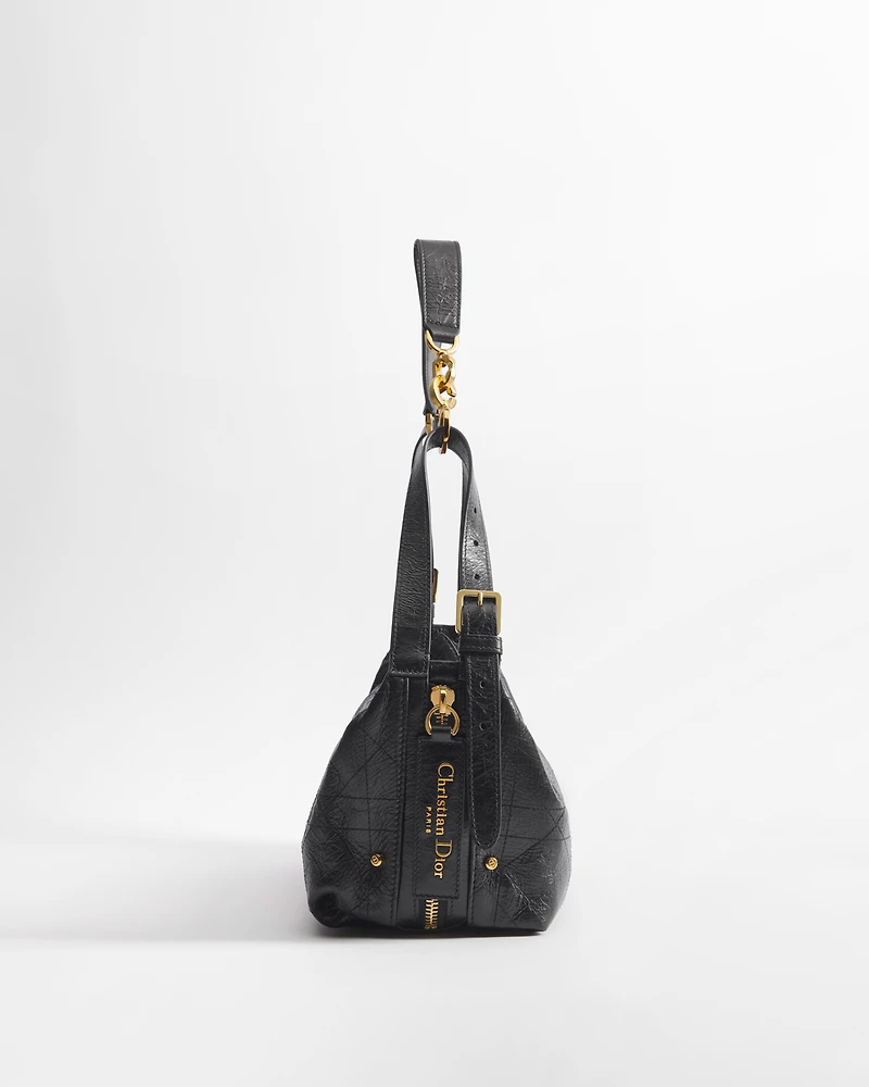 Medium D-Journey Bag in Crinkled Calfskin