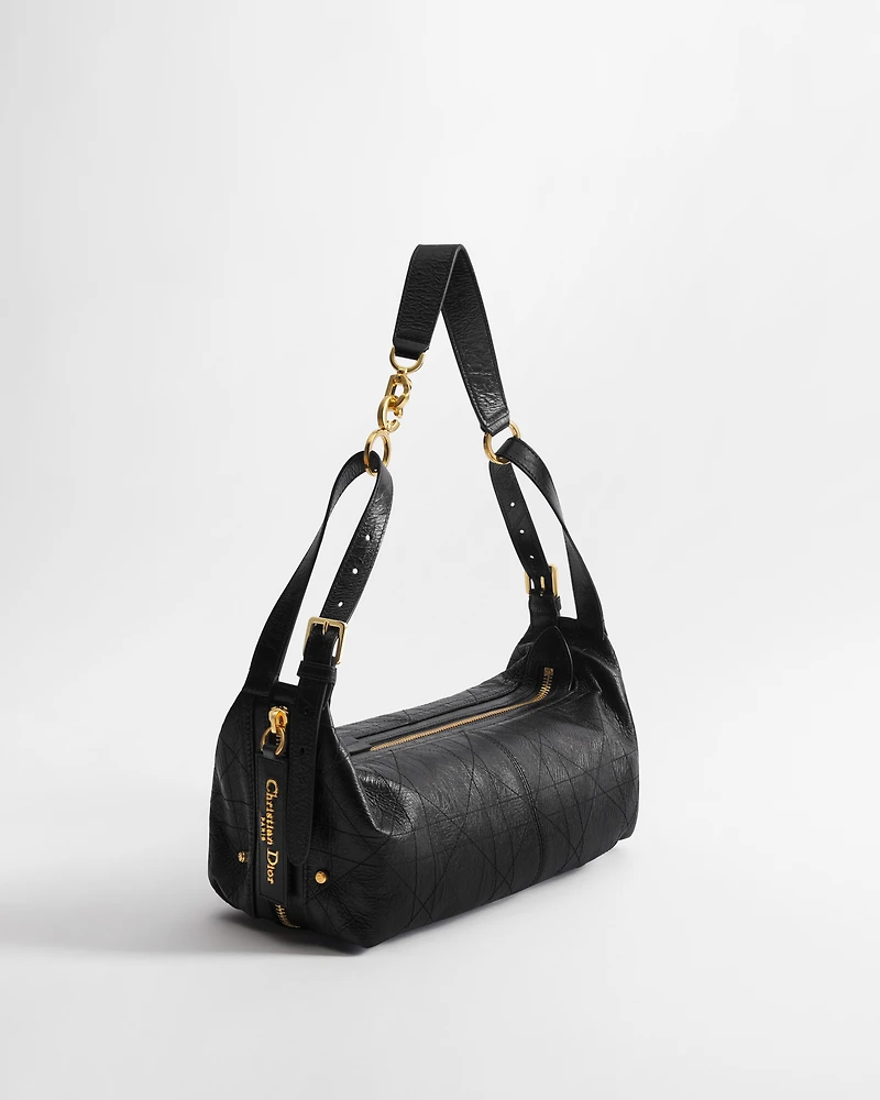 Medium D-Journey Bag in Crinkled Calfskin