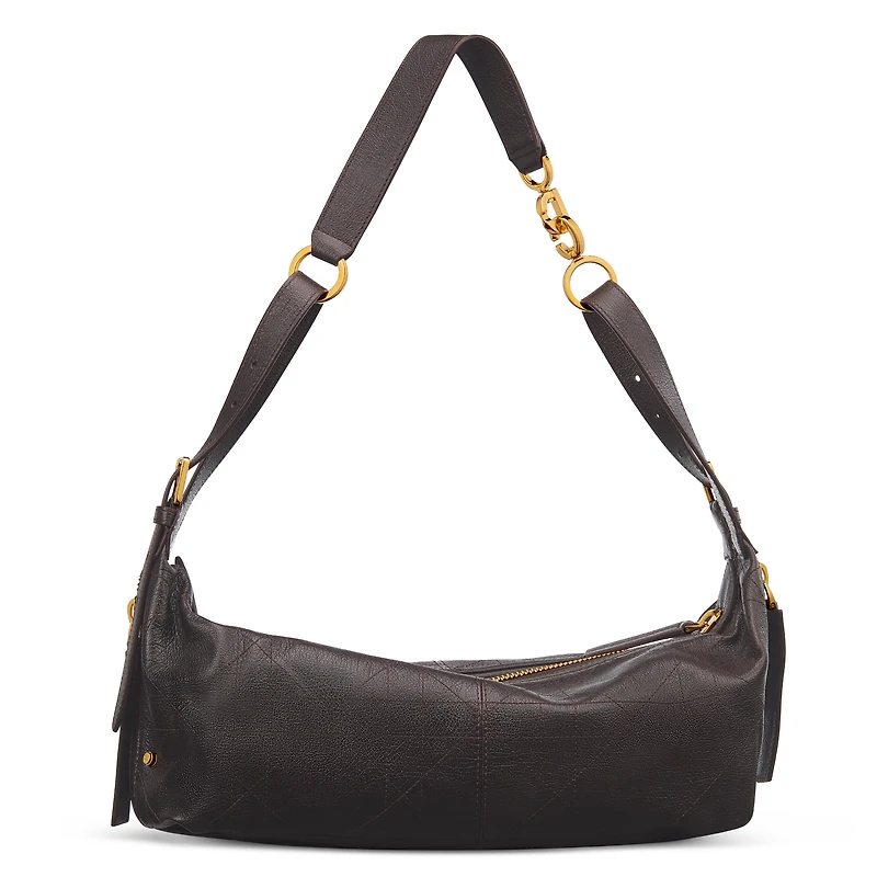 Medium D-Journey Bag in Shiny Grained Calfskin