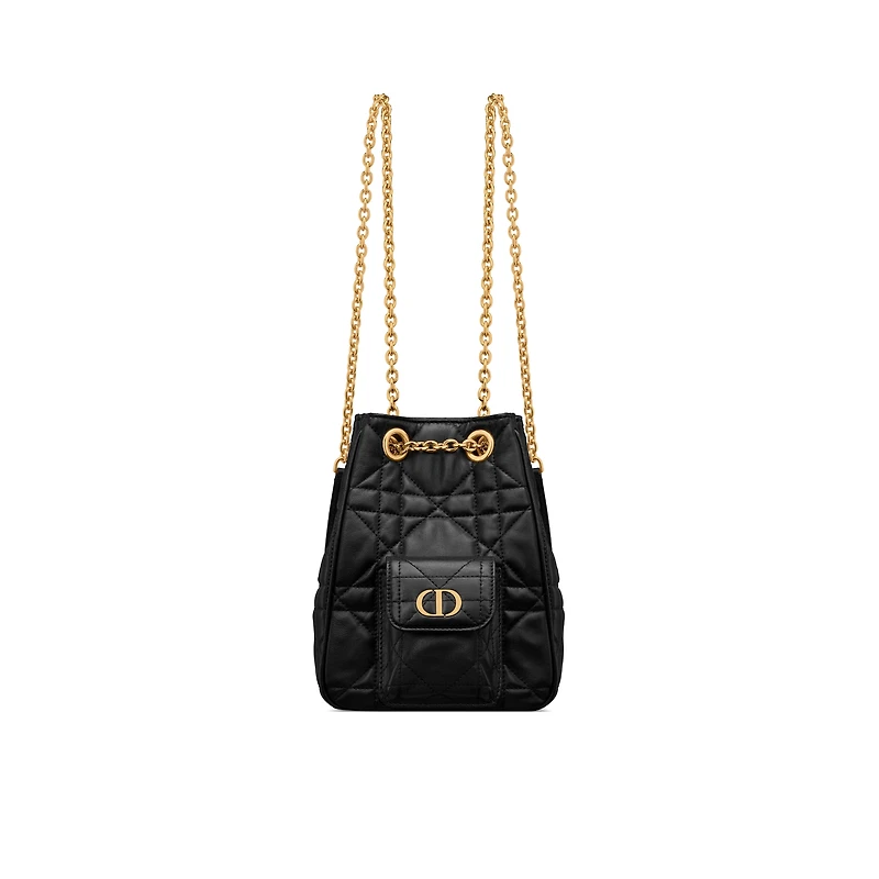 Small Dior Caro Multicarry Backpack with Chain