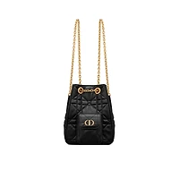 Small Dior Caro Multicarry Backpack with Chain