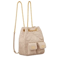 Medium Dior Caro Multicarry Backpack with Chain
