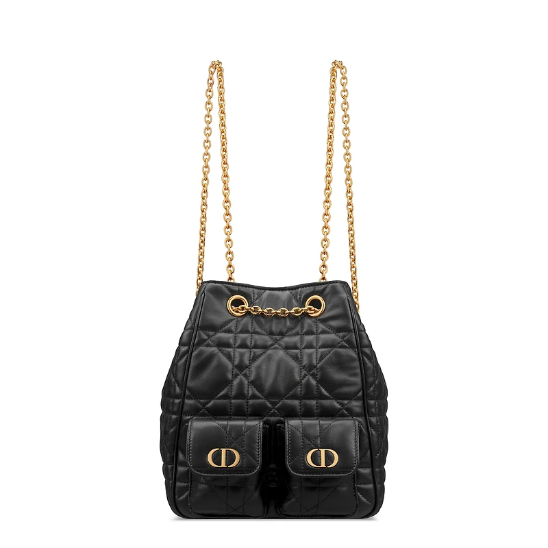 Medium Dior Caro Multicarry Backpack with Chain