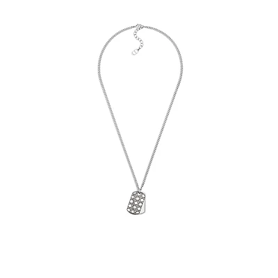 Cannage Plate Pendant Necklace