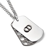 Cannage Plate Pendant Necklace
