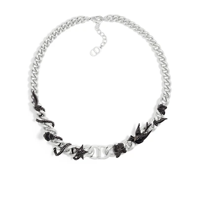 Dior Black Star Chain Link Necklace