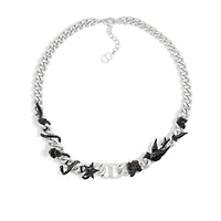 Dior Black Star Chain Link Necklace