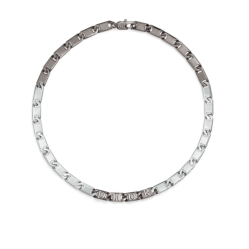 Dior Contrast Chain Link Necklace