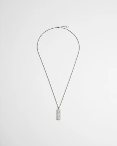 Dior Guilloché Plate Pendant Necklace
