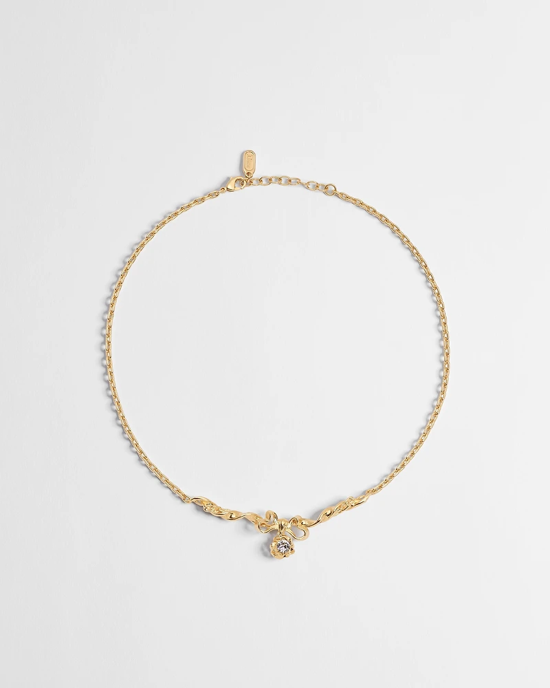 Dior Twisted Bow Necklace