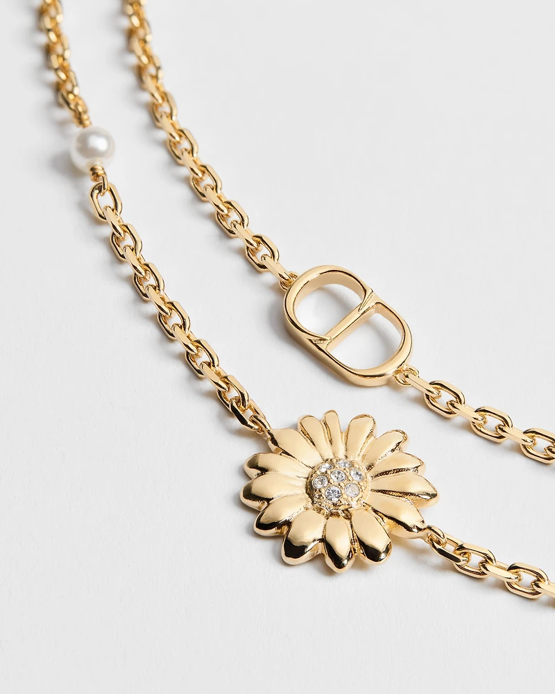 CD Multi Flowers Necklace