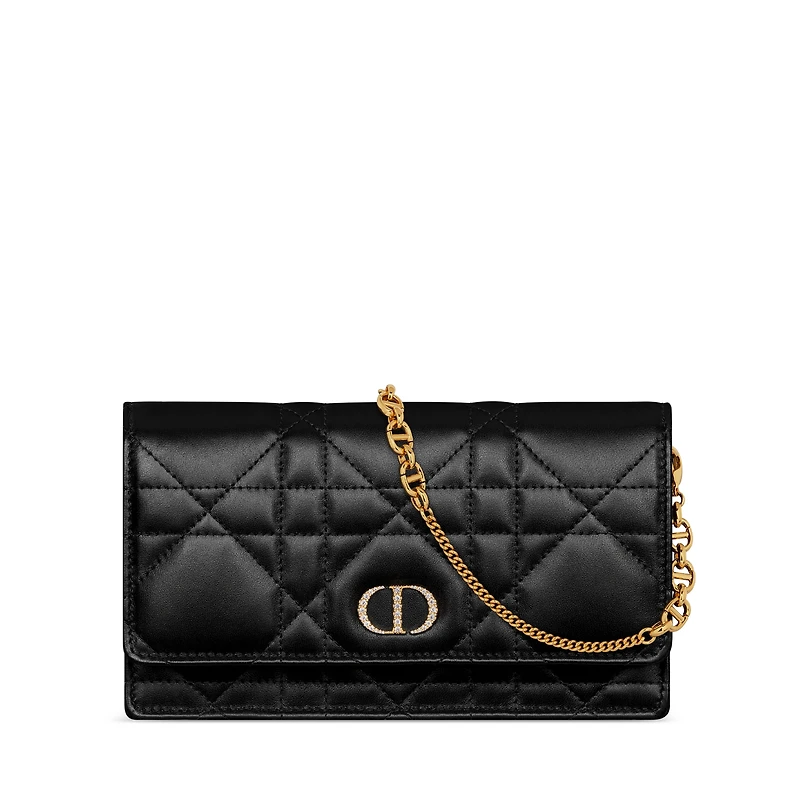 Dior Caro Pouch with Chain and Crystals