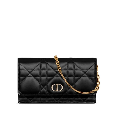 Dior Caro Pouch with Chain and Crystals