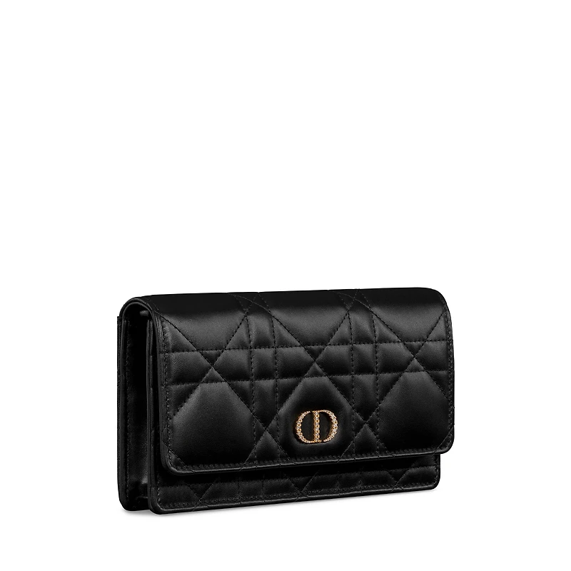 Dior Caro Pouch with Chain and Crystals
