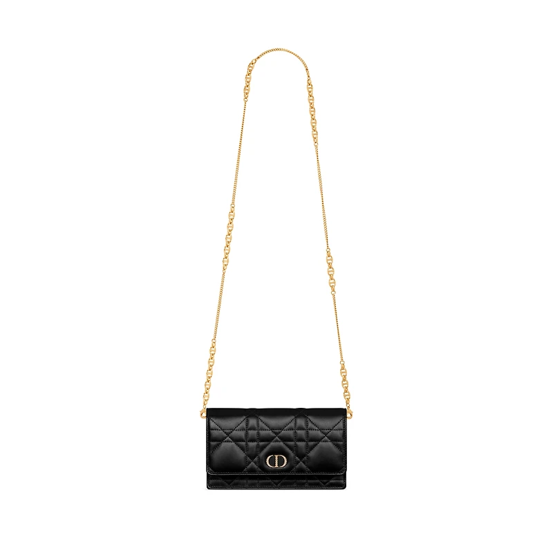 Dior Caro Pouch with Chain and Crystals