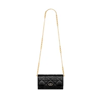 Dior Caro Pouch with Chain and Crystals