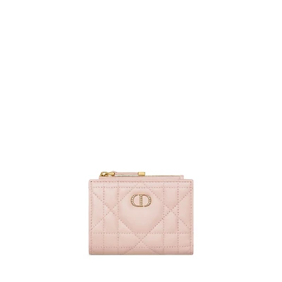 Dior Caro Dahlia Wallet with Crystals
