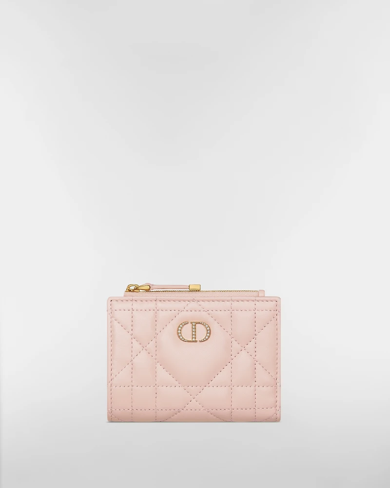 Dior Caro Dahlia Wallet with Crystals