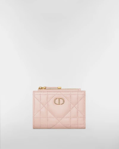 Dior Caro Dahlia Wallet with Crystals