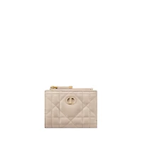 Dior Caro Dahlia Wallet with Crystals