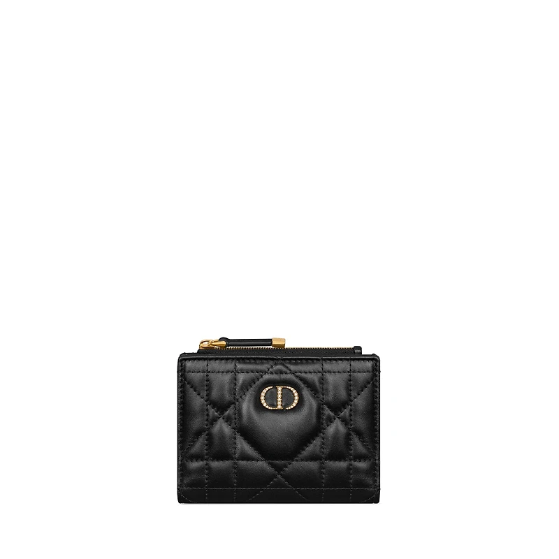 Dior Caro Dahlia Wallet with Crystals