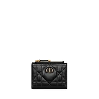 Dior Caro Dahlia Wallet with Crystals