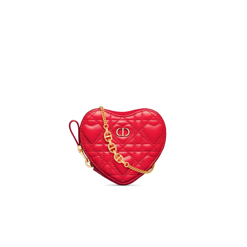 Dior Caro Heart Pouch with Chain