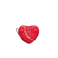 Dior Caro Heart Pouch with Chain