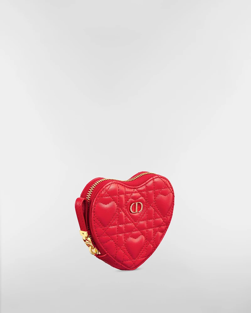 Dior Caro Heart Pouch with Chain