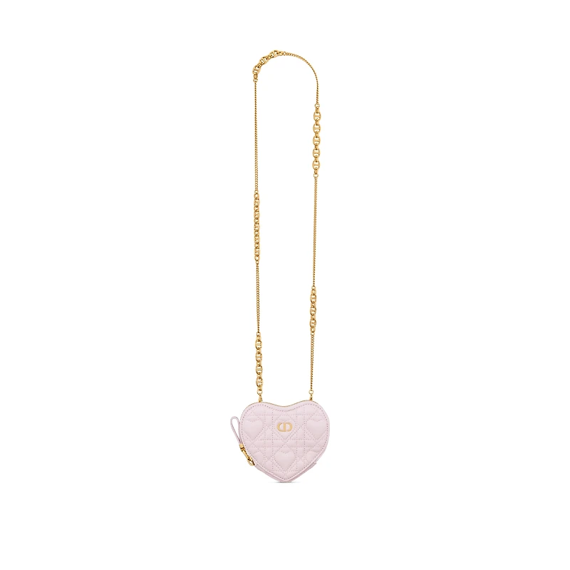 Dioramour Dior Caro Heart Pouch with Chain