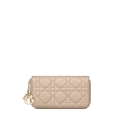 Medium Lady Dior Zipped Wallet