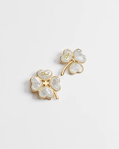 Set of Dior Sparkling Clover Brooches