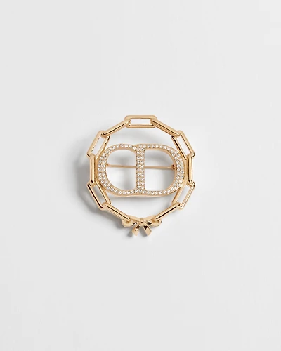 CD Circle Chain Brooch